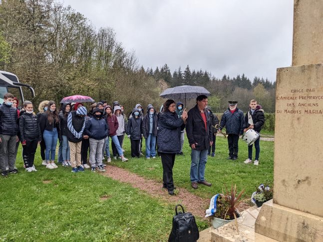 visite des collégiens au maquis