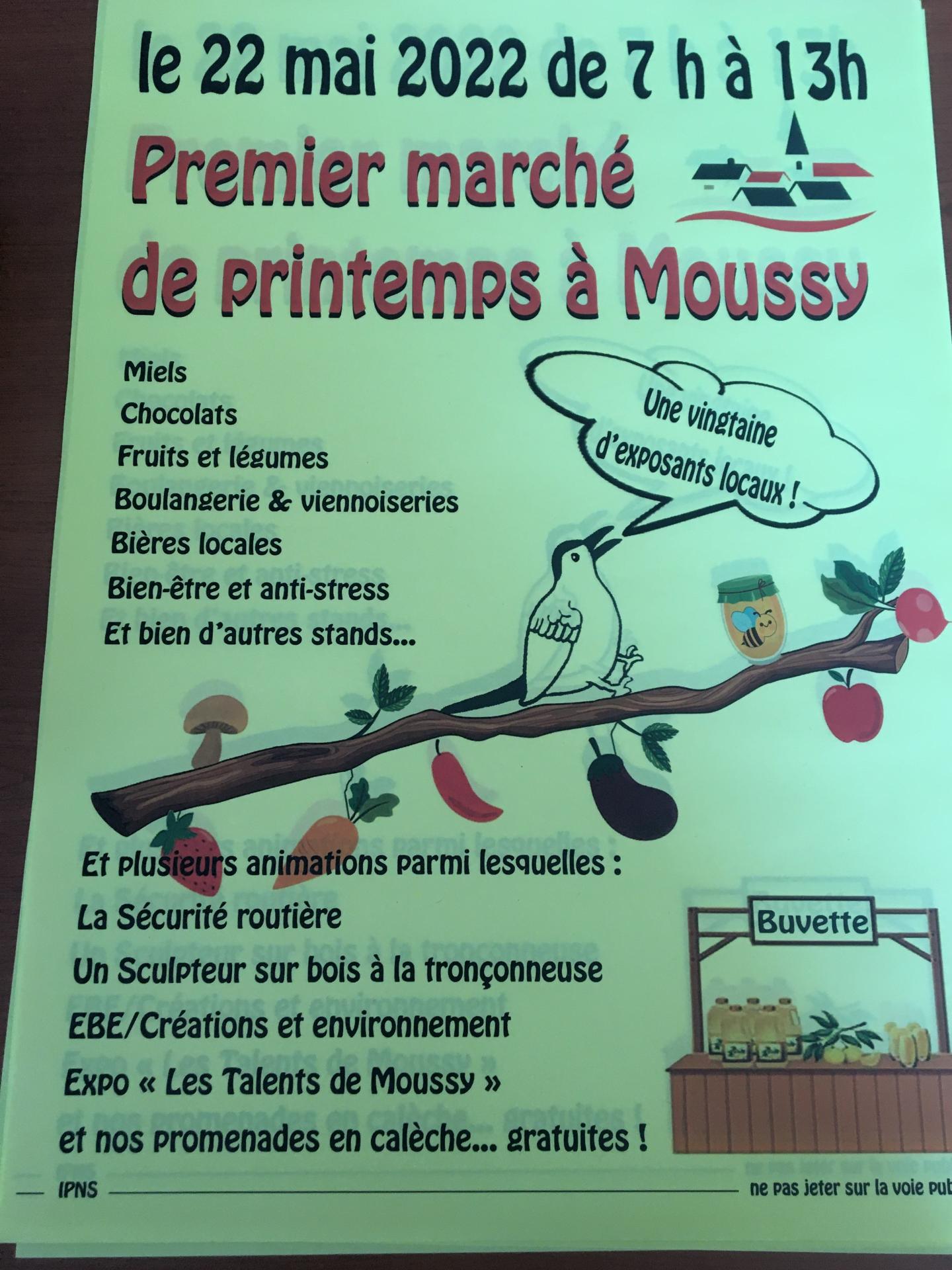 affiche marché de printemps